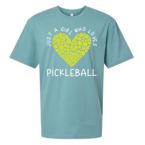 Pickleball Just A Who Loves Pickleball Funny Gift Sueded Cloud Jersey T-Shirt