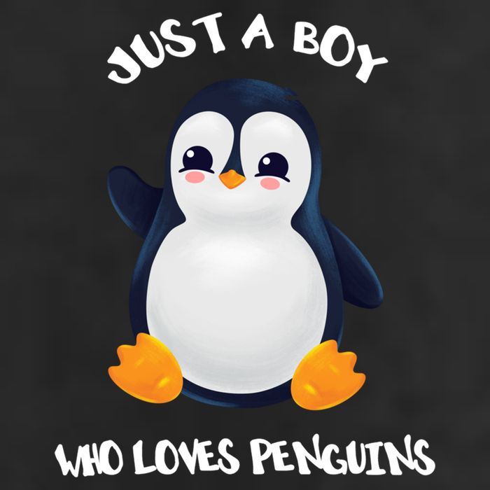 Penguin Just A Boy Who Loves Penguins Gift 7 Panel Mesh Trucker Snapback Hat