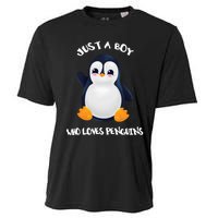 Penguin Just A Boy Who Loves Penguins Gift Cooling Performance Crew T-Shirt