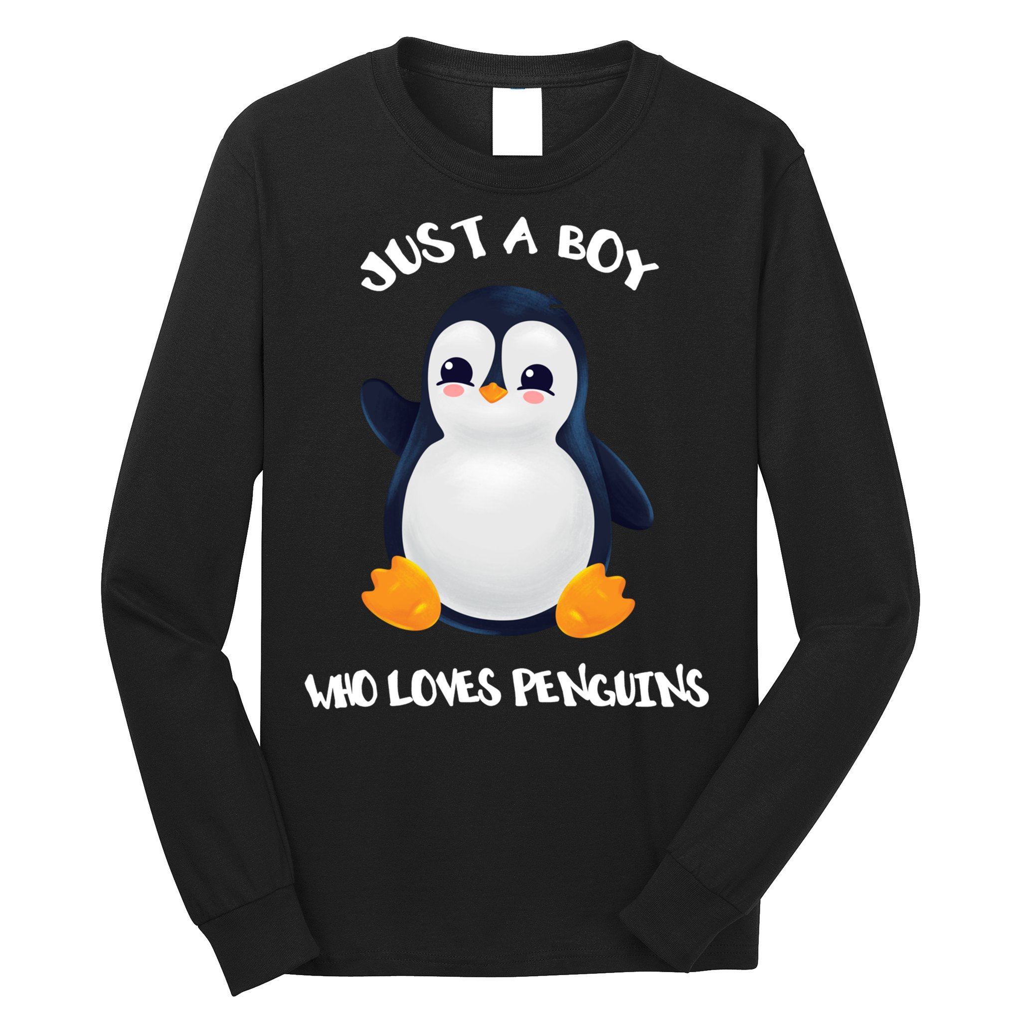 Penguin Just A Boy Who Loves Penguins Gift Long Sleeve Shirt
