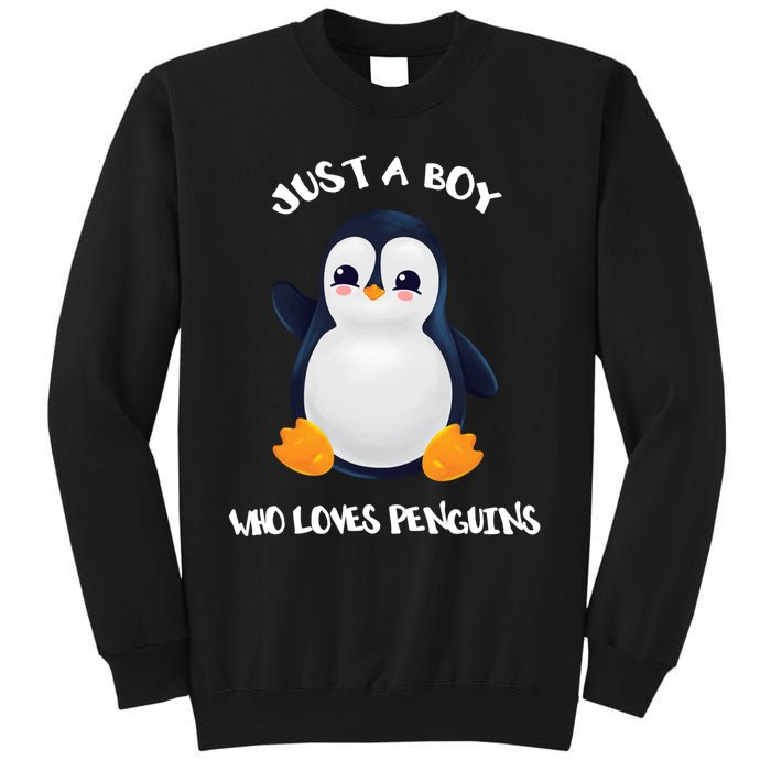 Penguin Just A Boy Who Loves Penguins Gift Sweatshirt