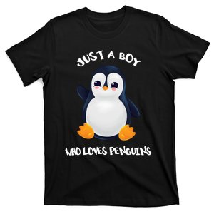 Penguin Just A Boy Who Loves Penguins Gift T-Shirt