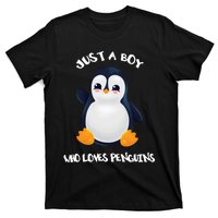 Penguin Just A Boy Who Loves Penguins Gift T-Shirt