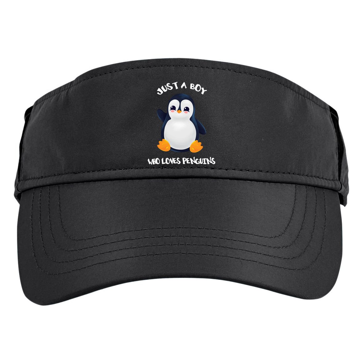 Penguin Just A Boy Who Loves Penguins Gift Adult Drive Performance Visor