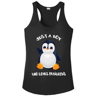 Penguin Just A Boy Who Loves Penguins Gift Ladies PosiCharge Competitor Racerback Tank