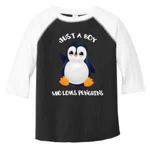 Penguin Just A Boy Who Loves Penguins Gift Toddler Fine Jersey T-Shirt