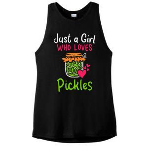 Pickles Just A Girl Who Loves Pickles Canning Ladies PosiCharge Tri-Blend Wicking Tank