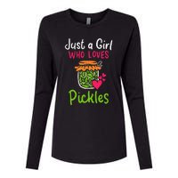 Pickles Just A Girl Who Loves Pickles Canning Womens Cotton Relaxed Long Sleeve T-Shirt