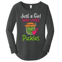 Pickles Just A Girl Who Loves Pickles Canning Women's Perfect Tri Tunic Long Sleeve Shirt