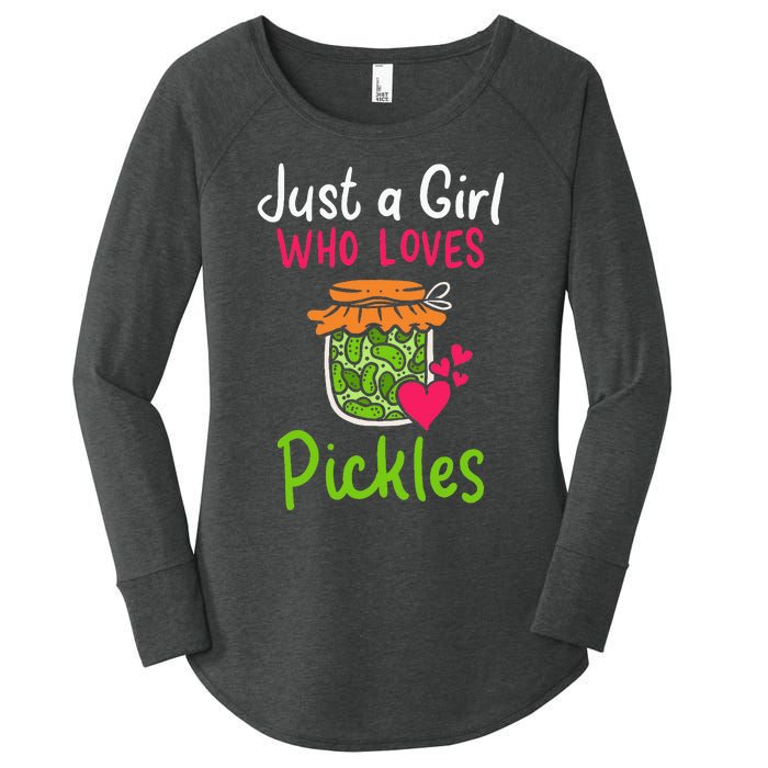 Pickles Just A Girl Who Loves Pickles Canning Women's Perfect Tri Tunic Long Sleeve Shirt