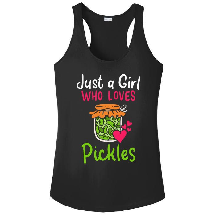 Pickles Just A Girl Who Loves Pickles Canning Ladies PosiCharge Competitor Racerback Tank