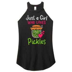 Pickles Just A Girl Who Loves Pickles Canning Women's Perfect Tri Rocker Tank