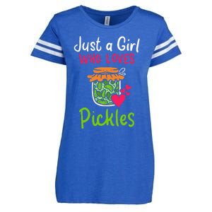 Pickles Just A Girl Who Loves Pickles Canning Enza Ladies Jersey Football T-Shirt