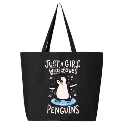 Penguin Just A Girl Who Loves Penguins Meaningful Gift 25L Jumbo Tote