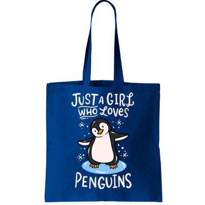 Penguin Just A Girl Who Loves Penguins Meaningful Gift Tote Bag