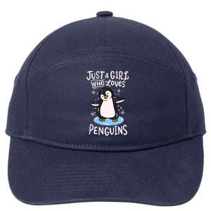 Penguin Just A Girl Who Loves Penguins Meaningful Gift 7-Panel Snapback Hat