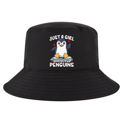 Penguin Just A Girl Who Loves Penguins Cool Gift Cool Comfort Performance Bucket Hat