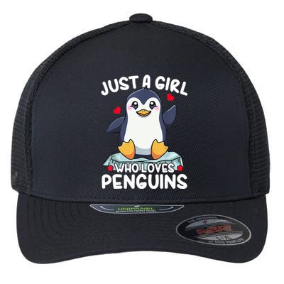 Penguin Just A Girl Who Loves Penguins Cool Gift Flexfit Unipanel Trucker Cap