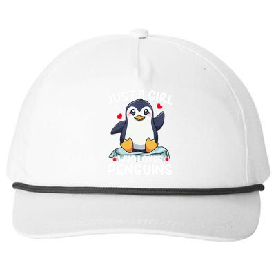 Penguin Just A Girl Who Loves Penguins Cool Gift Snapback Five-Panel Rope Hat