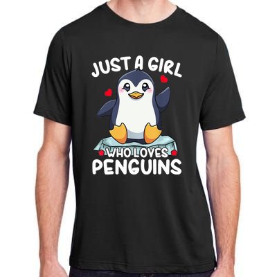 Penguin Just A Girl Who Loves Penguins Cool Gift Adult ChromaSoft Performance T-Shirt