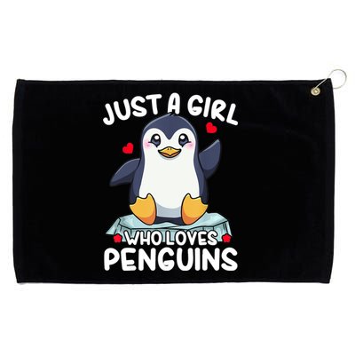 Penguin Just A Girl Who Loves Penguins Cool Gift Grommeted Golf Towel