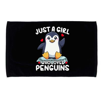 Penguin Just A Girl Who Loves Penguins Cool Gift Microfiber Hand Towel