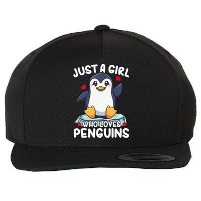 Penguin Just A Girl Who Loves Penguins Cool Gift Wool Snapback Cap