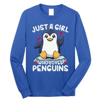 Penguin Just A Girl Who Loves Penguins Cool Gift Long Sleeve Shirt