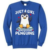 Penguin Just A Girl Who Loves Penguins Cool Gift Sweatshirt