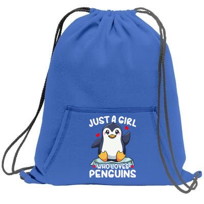 Penguin Just A Girl Who Loves Penguins Cool Gift Sweatshirt Cinch Pack Bag