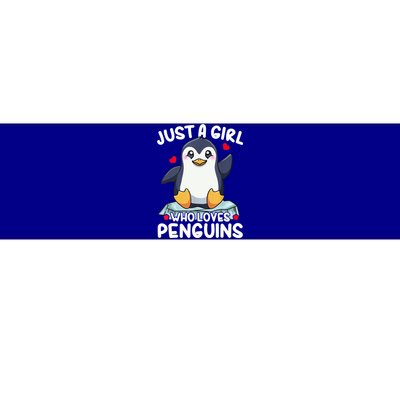 Penguin Just A Girl Who Loves Penguins Cool Gift Bumper Sticker