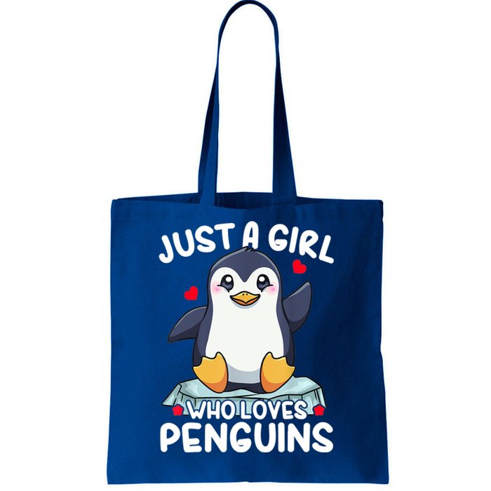 Penguin Just A Girl Who Loves Penguins Cool Gift Tote Bag