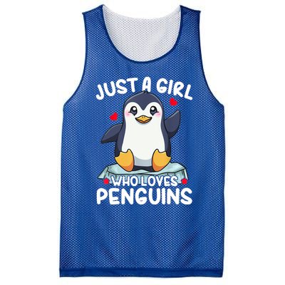 Penguin Just A Girl Who Loves Penguins Cool Gift Mesh Reversible Basketball Jersey Tank