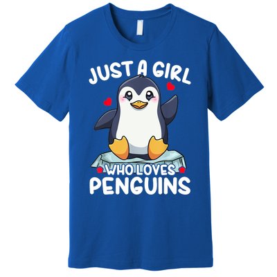 Penguin Just A Girl Who Loves Penguins Cool Gift Premium T-Shirt