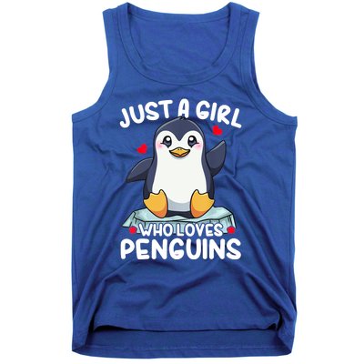 Penguin Just A Girl Who Loves Penguins Cool Gift Tank Top