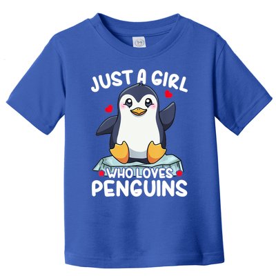 Penguin Just A Girl Who Loves Penguins Cool Gift Toddler T-Shirt