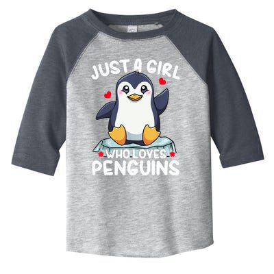 Penguin Just A Girl Who Loves Penguins Cool Gift Toddler Fine Jersey T-Shirt