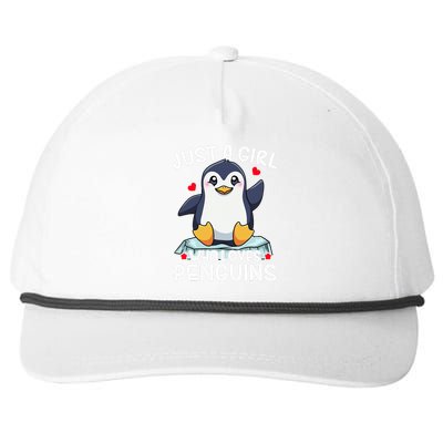 Penguin Just A Girl Who Loves Penguins Snapback Five-Panel Rope Hat