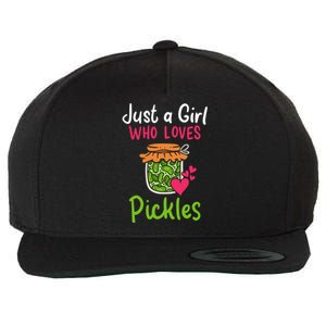 Pickles Just A Girl Who Loves Pickles Canning Gift Wool Snapback Cap