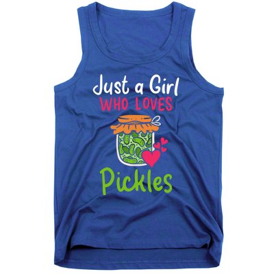 Pickles Just A Girl Who Loves Pickles Canning Gift Tank Top