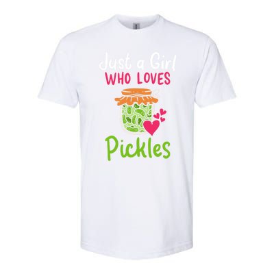 Pickles Just A Girl Who Loves Pickles Canning Gift Softstyle® CVC T-Shirt