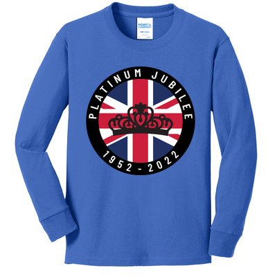 Platinum Jubilee British Monarch 70 Year Celebration Queen Gift Kids Long Sleeve Shirt