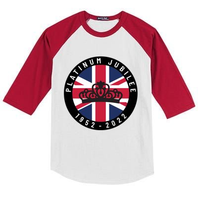 Platinum Jubilee British Monarch 70 Year Celebration Queen Gift Kids Colorblock Raglan Jersey