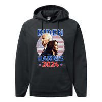 Patriotic Joe Biden Kamala Harris Democrat Campaign 2024 Performance Fleece Hoodie