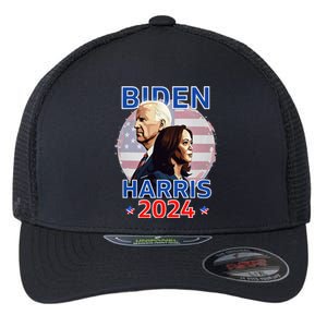 Patriotic Joe Biden Kamala Harris Democrat Campaign 2024 Flexfit Unipanel Trucker Cap