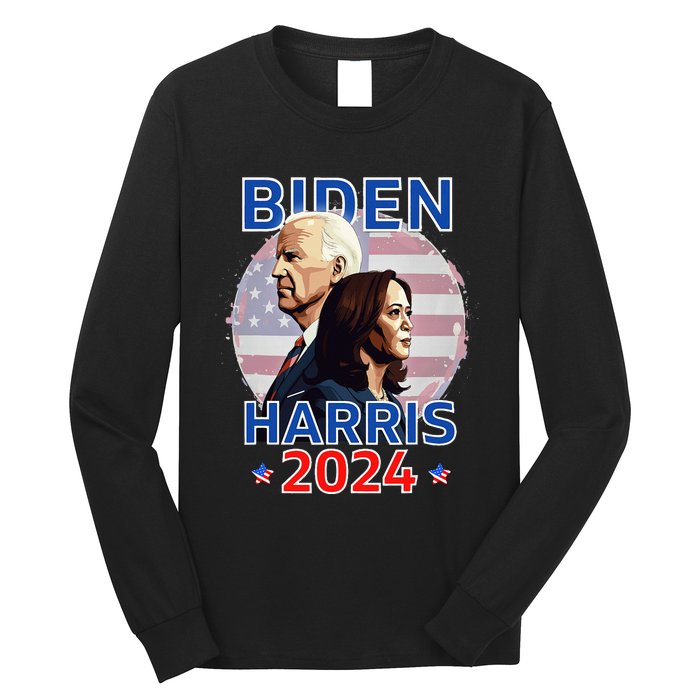 Patriotic Joe Biden Kamala Harris Democrat Campaign 2024 Long Sleeve Shirt