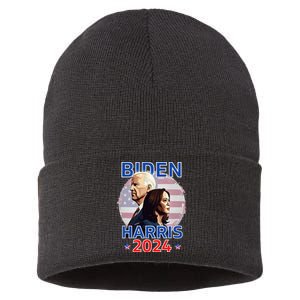 Patriotic Joe Biden Kamala Harris Democrat Campaign 2024 Sustainable Knit Beanie