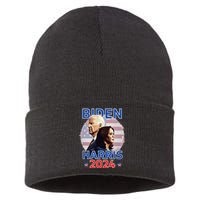 Patriotic Joe Biden Kamala Harris Democrat Campaign 2024 Sustainable Knit Beanie