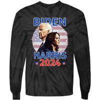 Patriotic Joe Biden Kamala Harris Democrat Campaign 2024 Tie-Dye Long Sleeve Shirt