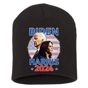 Patriotic Joe Biden Kamala Harris Democrat Campaign 2024 Short Acrylic Beanie